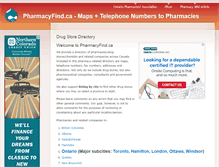 Tablet Screenshot of pharmacyfind.ca